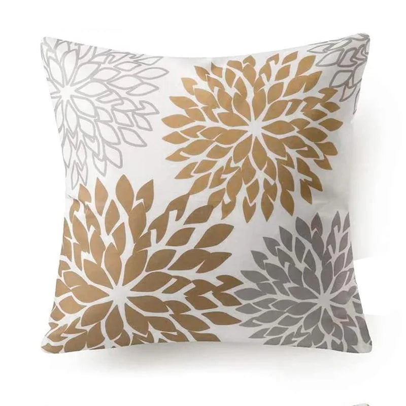 Luxury New Series Throw Decorative Leaf Geometric Block Print Pillow Case Cushion Cover Pillowcase
