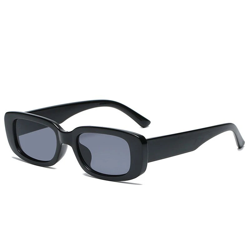 Retro Rectangle Trendy Cool Small Square Frame Sunglasses Women and Men Vintage Sun Glasses UV Protection Custom LOGO