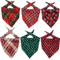 Stocked Wholesale Plaid Snowflakes Nice Christmas Dog Bandanas