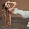 For Natural Water Wave 42Inch Blonde for Middle Part Lace Front Wig with Baby Hair Adjustable Strap for Women Synthetic