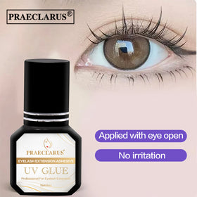 UV Led Lamp for Lash Extensions and Glue UV Lashes UV Glue for Eyelashes Fast Dry Low Smell Eyelash Glue Made in Korea 15g 10pcs