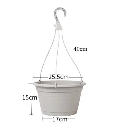 Wholesale Price Garden Durable Hanging Pot Black Pretty Hanging Planters Plastic Kits Hanging Pots