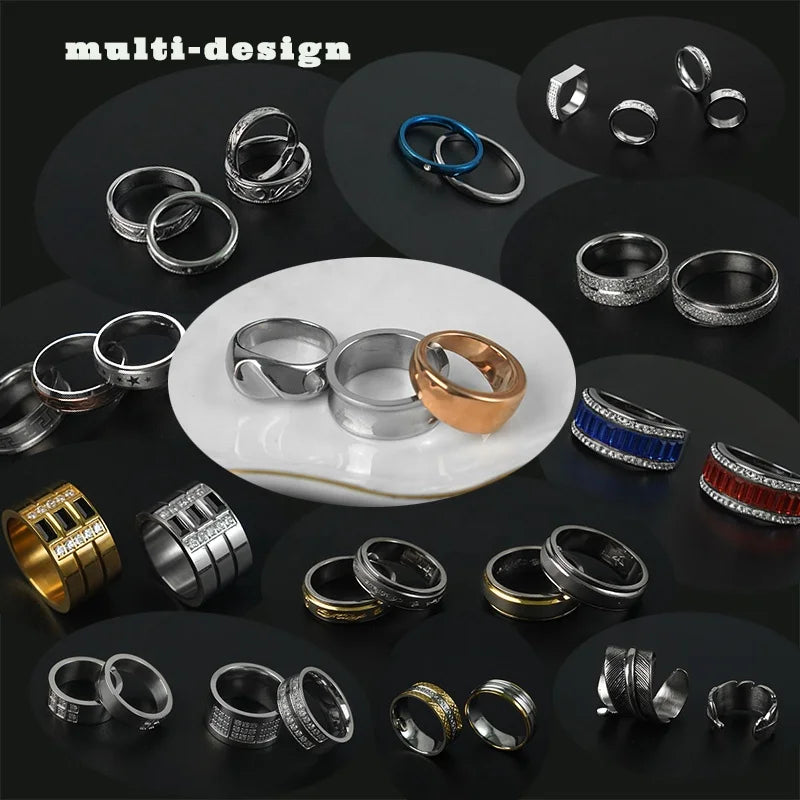 Hot Selling Simple Rings Pin Charms Ring Statement Multi-Design Finger Women Men Accessories Big Sales Random Design