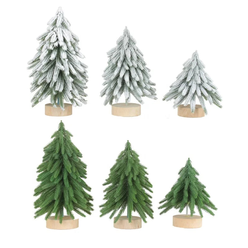 Christmas Log Bottom Decorative Cedar DIY Xmas Tree Flocking Christmas Tree Decorations
