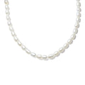 Gemnel Luxury Jewelry 925 Sterling Silver 18k Gold Chunky Freshwater Pearl Necklace Women