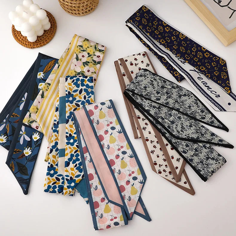 Women Polka Dot Other Scarves Long Silk Ribbon Necktie Ladies Bag Tie Neck Wrist Strap Belt Hair Band
