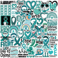 50PCS Medical women healthy awareness Ovarian Cancer sticker