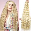 Synthetic Soft Deep Water Wave Hair Extensions Long Afro Kinky Curly Crochet Dreadlocks Dyed Braiding Hair