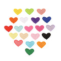 Kawaii Small Size 2*2.6cm Iron/sew on Embroidery Colorful Heart Patches for Bag Clothing