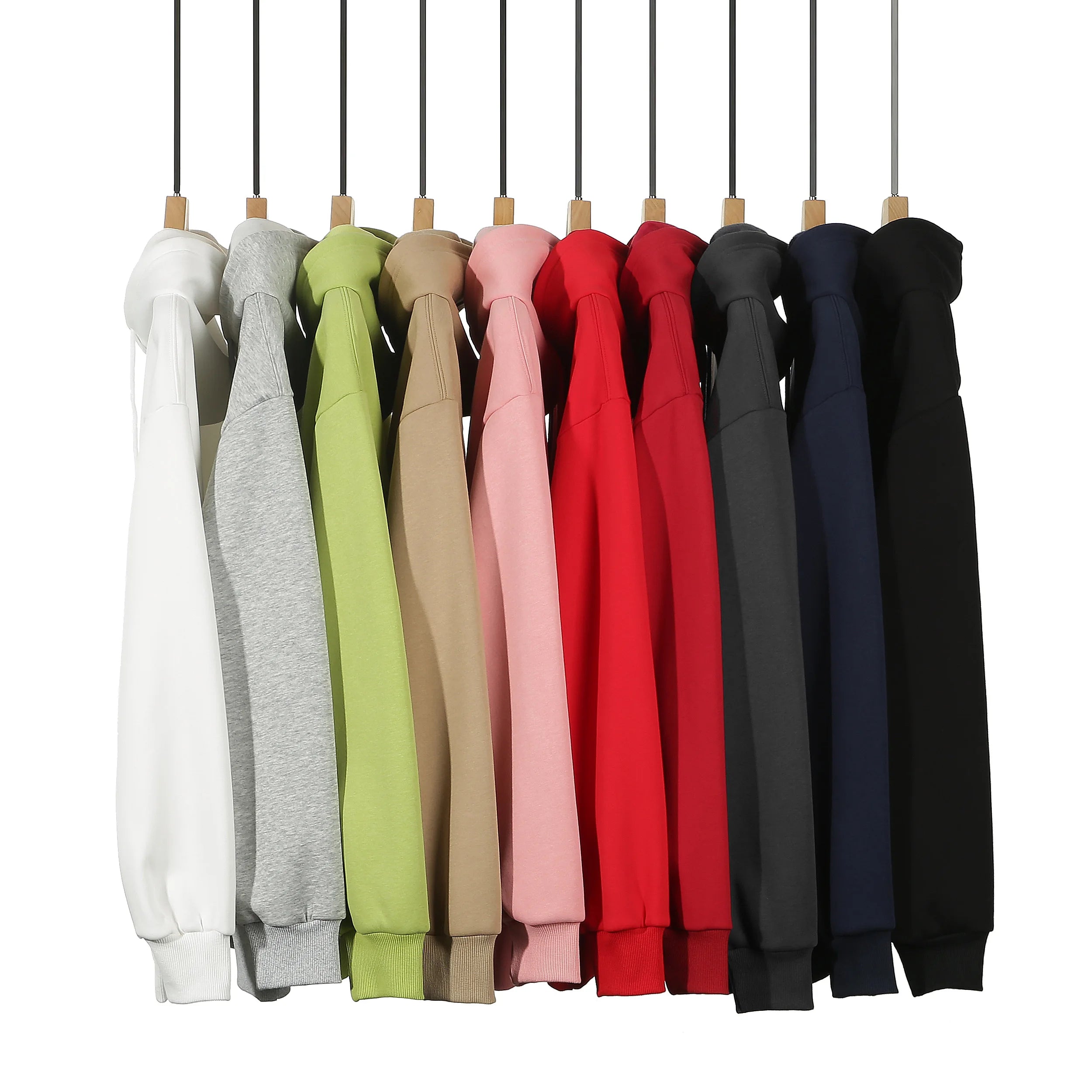 High Quality Unisex Streetwear Men's Sweatshirts Custom Pullover Hoodies With Embroidery Logo Wholesale Blank Hoodies