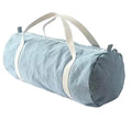 2026 Fashion Custom Denim Vintage Foldable Duffel Bag Zipper Storage Round Sports Travel Bag