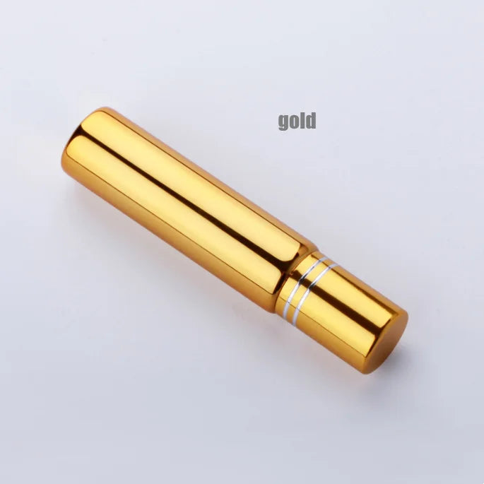 Electroplated Gold Silver Black Oil Roll on Cosmetic Packaging 10ml Empty Refillable Glass Perfume Roller Bottle
