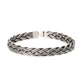 Genuine 999 Sterling Silver Braided Twist Open Bangle Cuff Links Handmade Fine Jewelry Cute