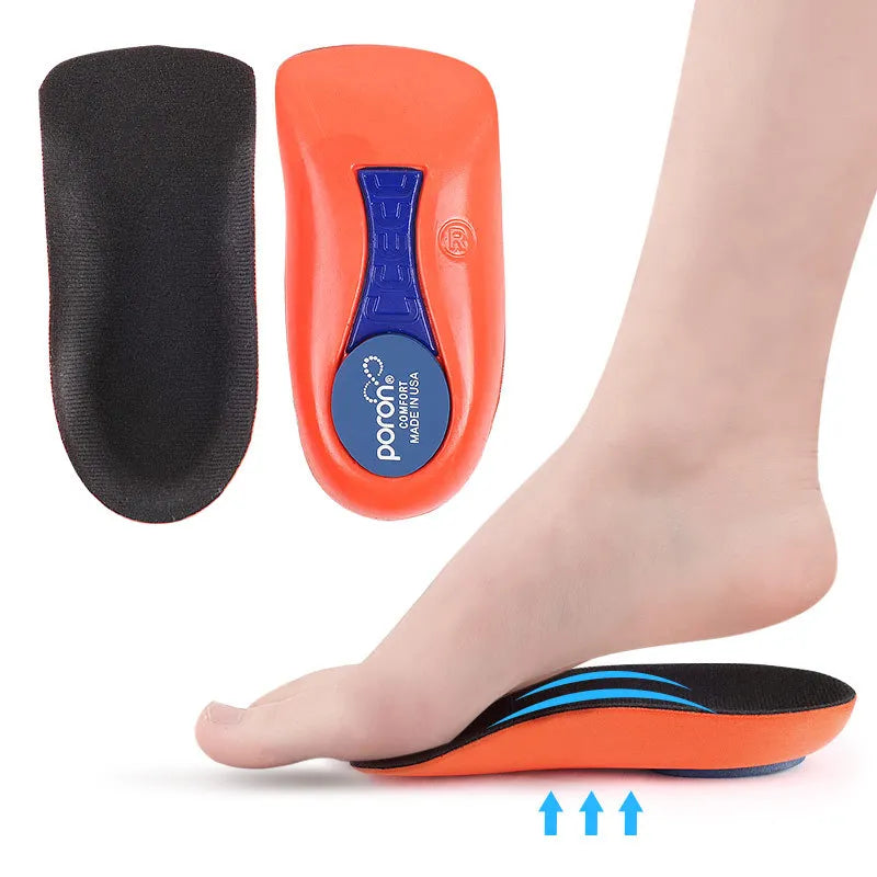 PU Half Insoles for Plantar Fascitis Orthopedic Heel Pad Sneakers Shoes Inserts Elasticity Running Shock Absorption Insoles for