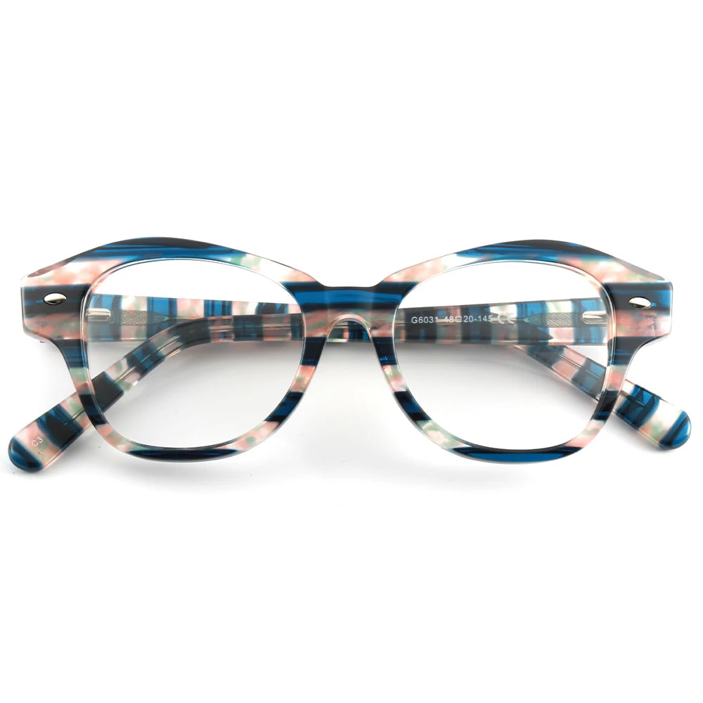 G6031 Wholesale 2023 Newe Design Eyeglasses Frames Men Women Fashionable Thicken Handmade Acetate Eyewear Optical Glasses Frames