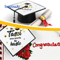 BestSub Wholesale Customized Logo Printed DIY Graduation Satin Fashionable Party Essentials Hat Toppers Sublimation Accessories