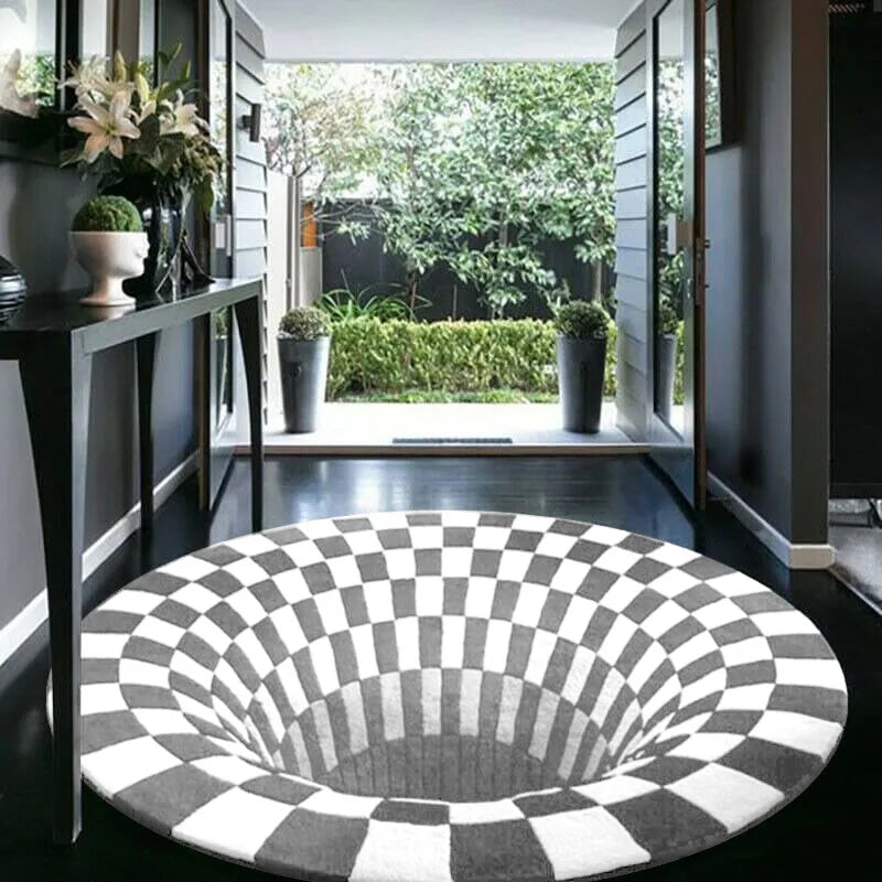 Fancy Round Vortex Pattern Home Decorative 3d Printed Rugs and Carpets Online