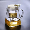 750ml Glass Teapot with Removable Infuser Stovetop Safe Tea Kettle Blooming and Loose Leaf Tea Maker Set