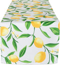 100% Polyester Bliss Print Single Layer Washable Outdoor Water-repellant Courtyard Decoration Rectangular Lemon Table Runner
