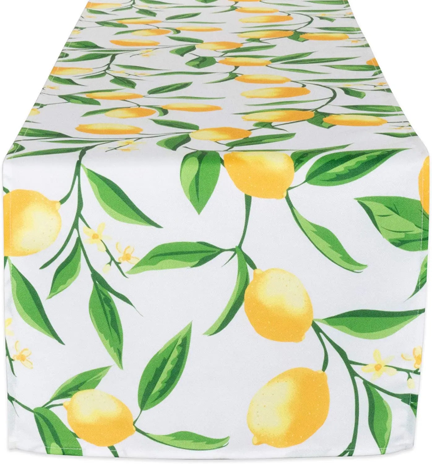 100% Polyester Bliss Print Single Layer Washable Outdoor Water-repellant Courtyard Decoration Rectangular Lemon Table Runner