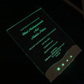 Creative LED Acrylic Cards Customized Engraving Text Clear Acrylic Wedding Invitation Cards MegaBDM