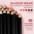 Wholesale Vegan Cosmetics Makeup Lip Pencil Custom High Pigment Matte Kissproof Long Lasting Nude Wood Lip Liner Private Label