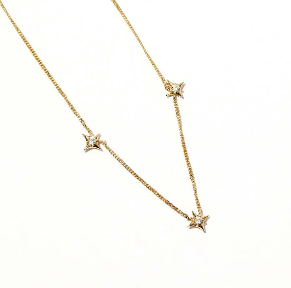 Milskye Essential Cute Unique Magic Romantic Jewelry Smart Fashion 925 Silver 14k Gold Plated Cosmic Star Charm Necklace