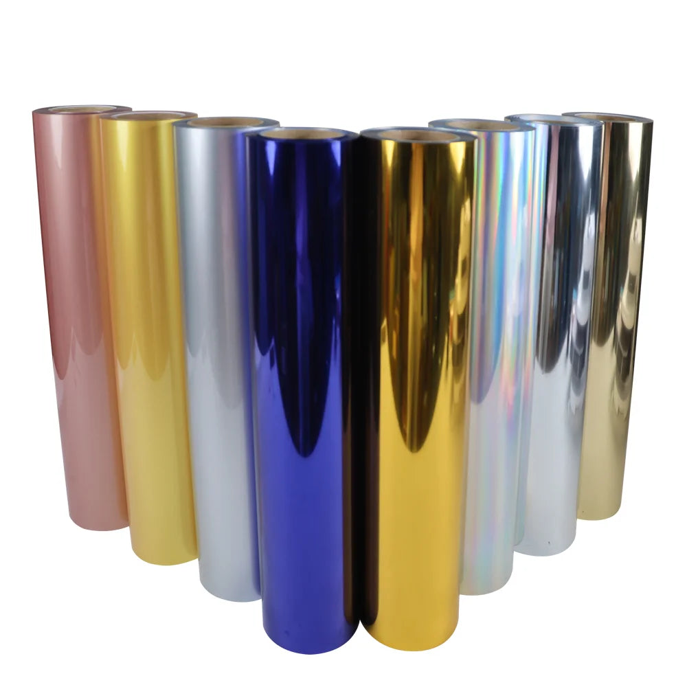Renlitong  Soft Metal  Htv Custom Stickers logo Heat Transfer Vinyl Heat Press Machines for Tshirt