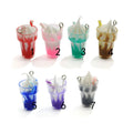 Ice Cream Milk Tea Cup Resin Flat Back Cabochon Food Decoration Charm Crafts Key Chain Pendant Earrings Accessories