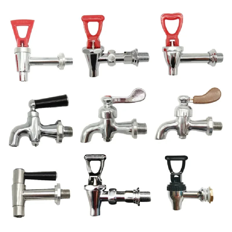 Electric Water Heater Faucet Copper 3/8in 1/2in 3/4in Water Tank Water Dispenser Accessories High-temperature Resistance Switch