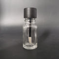 10ml Transparent Glass Lip Gloss Bottle Liquid Blush Eye Shadow Bottle With 18/410 Brush Cap