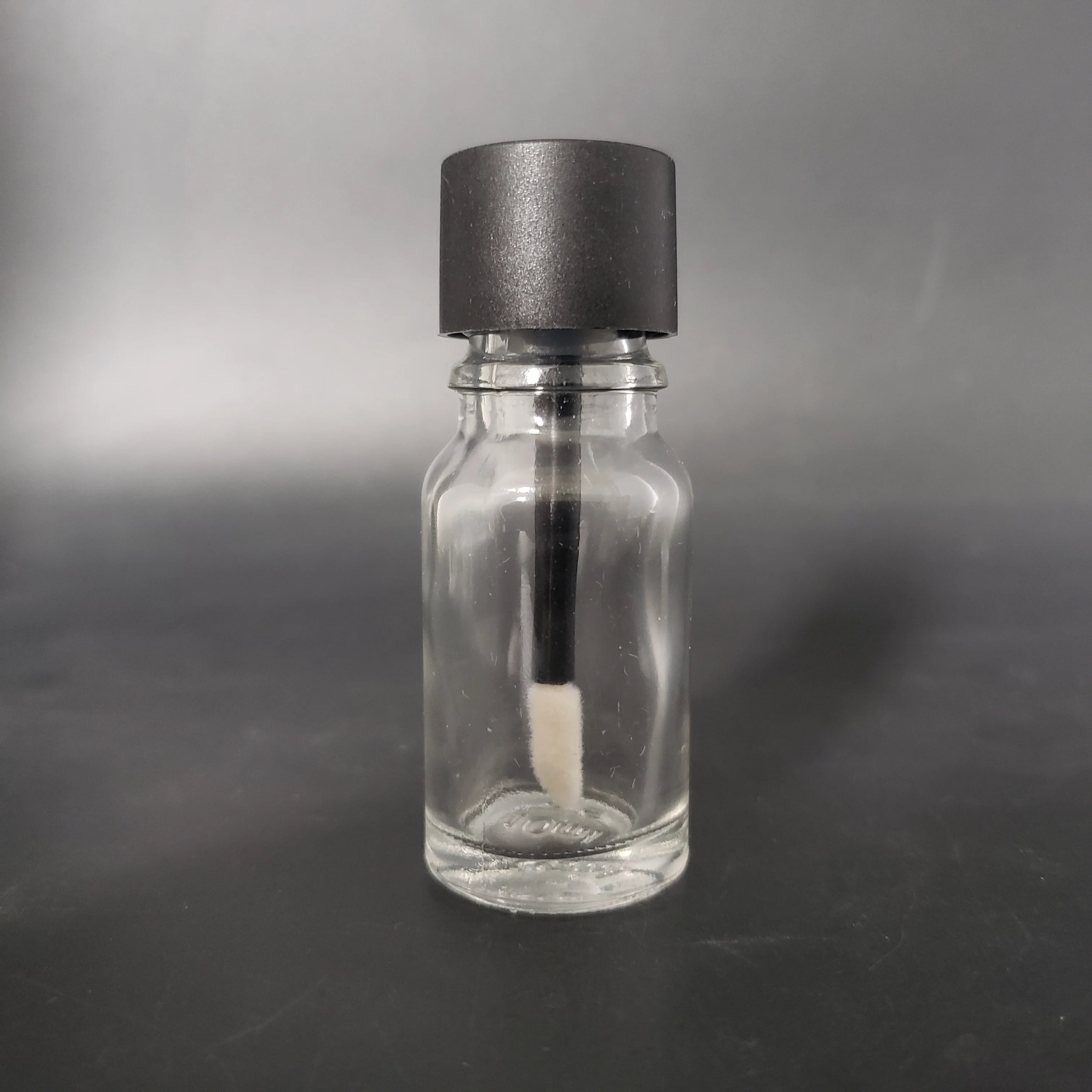 10ml Transparent Glass Lip Gloss Bottle Liquid Blush Eye Shadow Bottle With 18/410 Brush Cap