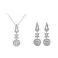 Minimalist and Fashionable Zircon Pendant Women's Jewelry Set
