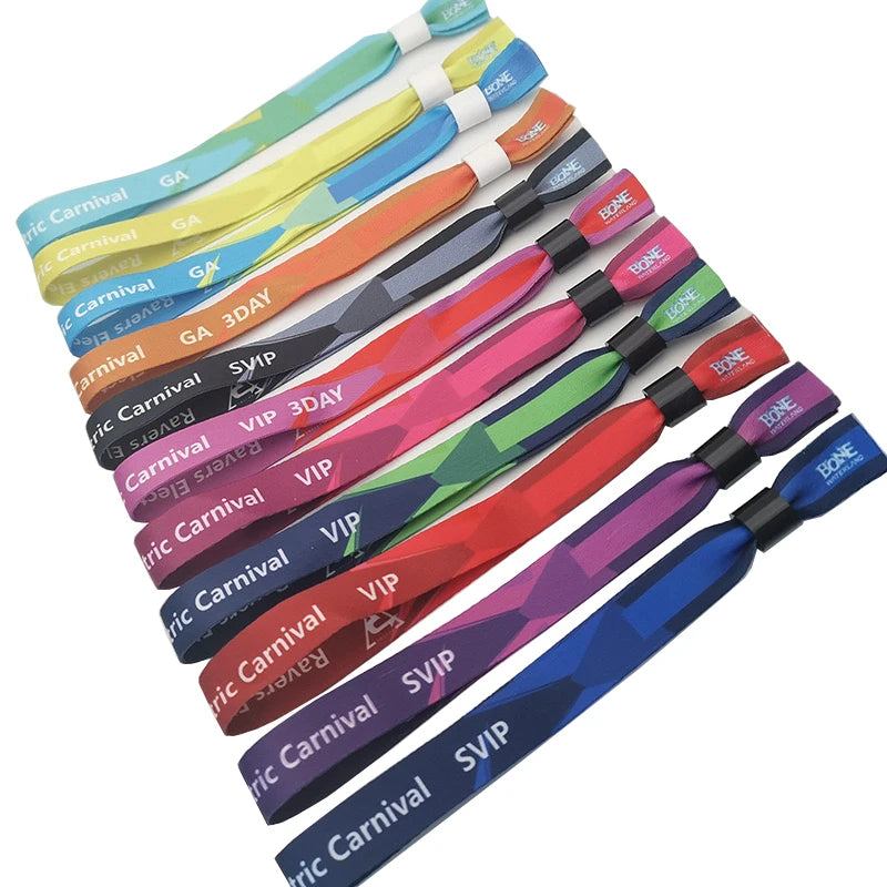 Customized Logo Bracelet Sublimation Polyester Wristband  With Design