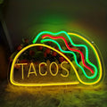 Manufacturer NO MOQ Fast Delivery Custom LED Neon Light Tacos Shaped Neon Sign Dropshipping Neon Sign for Party Home Decor