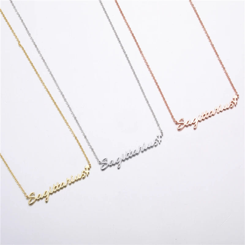 925 Sterling Silver Charm Custom Name Design Jewelry Necklace