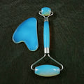 HZ Custom Logo Face Roller Authentic OpaliteJade Roller Face Massager Jade Roller Gua Sha for Face