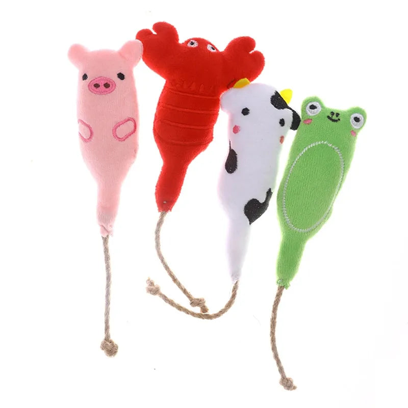 New Style Catnip Kitten Interactive Toys for Cat Lover Gifts Kitty Chew Bite Kick Toys Supplies Plush Catmint Pet Toy