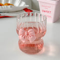 MSH New Designs Amazons Best Sell Best Girl Gift Pink Bow Drink Tea Water Coffee Glass Cup Without Handle