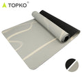 TOPKO Stocked New Grey PU Natural Rubber Yoga Mat Anti Slip Durable High-quality Yoga Mat