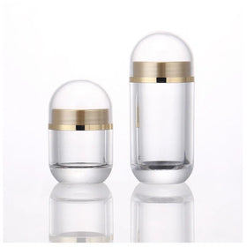 High-Grade Customized Empty Capsule Plastic Acrylic Bottle 5ml to 60ml Capacities 15g Capacity Food Grade for Pills Custom LOGO