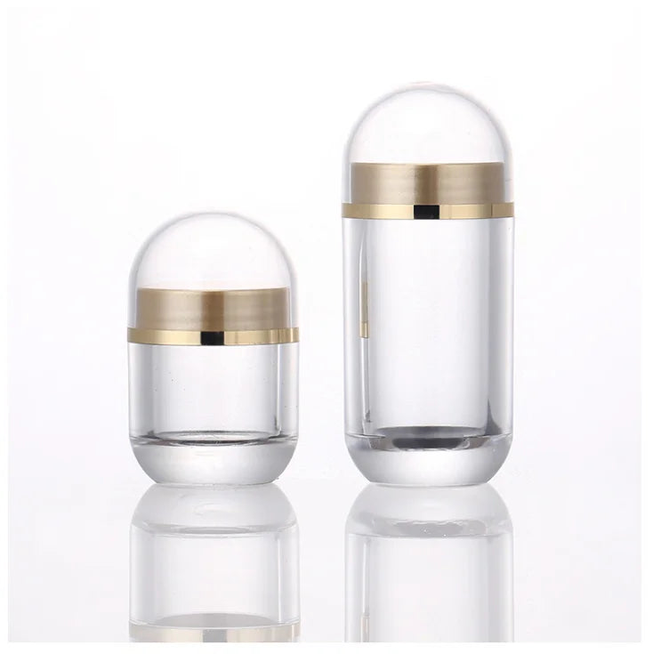High-Grade Customized Empty Capsule Plastic Acrylic Bottle 5ml to 60ml Capacities 15g Capacity Food Grade for Pills Custom LOGO