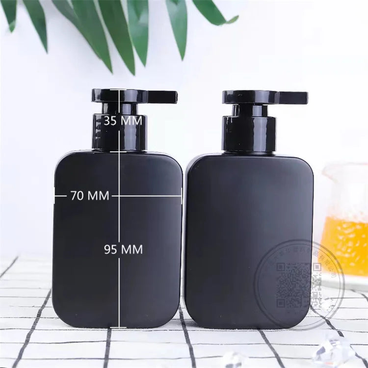 250ml PE Plastic Square Dispenser Bottles for Face Cream Lotion Soap Shampoo Water Travel Screen Printing Matte Finish