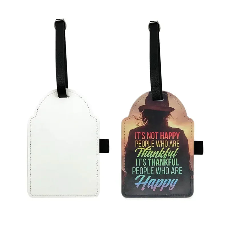 Qualisub Personalized  New Arrival Sublimation Golf Tee Bag Tag Blanks Father's Day Gift PU Leather Blank Golf Tee Bag Tags