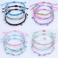 Bohemian Stack Colorful Braided Boho Vacation Surfer Beach Bracelet Set Men & Women Braided Boho Surf Bracelets Set Waterproof