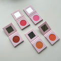 Silk Smooth 5 Colors Blusher High Pigmented Powder Blush pink Package with Custom Logos Single Blush Palette