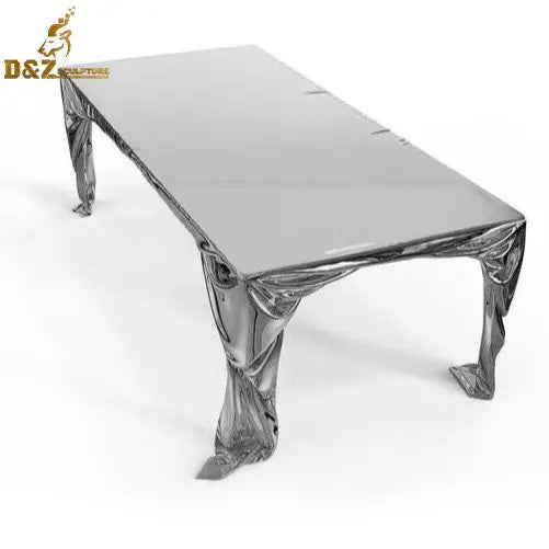 2024 Custom Modern Luxury Interior Home Stainless Steel Stalinite Coffee Table Simple Art Decorate Design Rectangle Rectangle