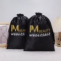 Custom Satin Drawstring Bag Satin Wig Cloth Shoe Dust Bag Satin Bag With Logo