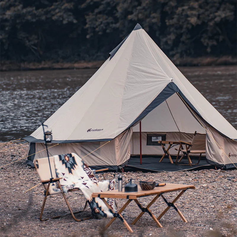 Outdoor Camping Yurt Tent Overnight Camping Rain Proof Large Pyramid Indian Tent