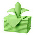 Cheap Custom Green 100% Polyester Dinner Napkin Cloth Table Napkin for Wedding Party
